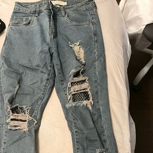 Streetwear society jeans with lace under